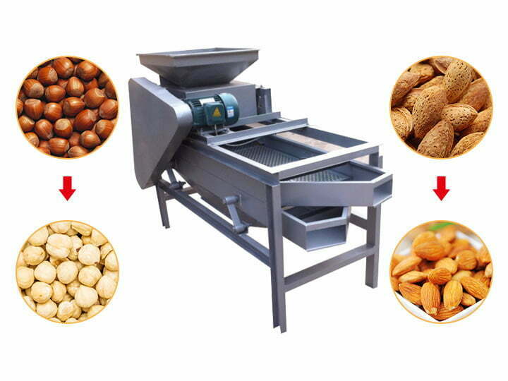 Nut shelling and cracking machine