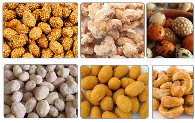 Different kinds of coating peanuts
