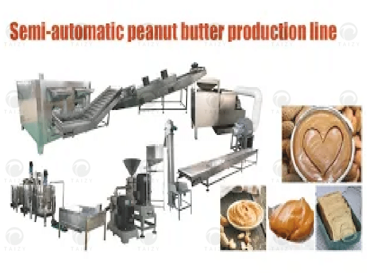 Linha de produção de manteiga de amendoim